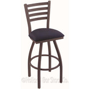 Holland Bar Stools Bar Stool Jackie Swivel Stool - Black Seat Color - High Density Foam (HDF), Hardwood, Vinyl, Fabric Seat Material - Pewter Frame Color - Powder Coated Steel, Polyester Frame Material - Four-legged Base - 1 Each