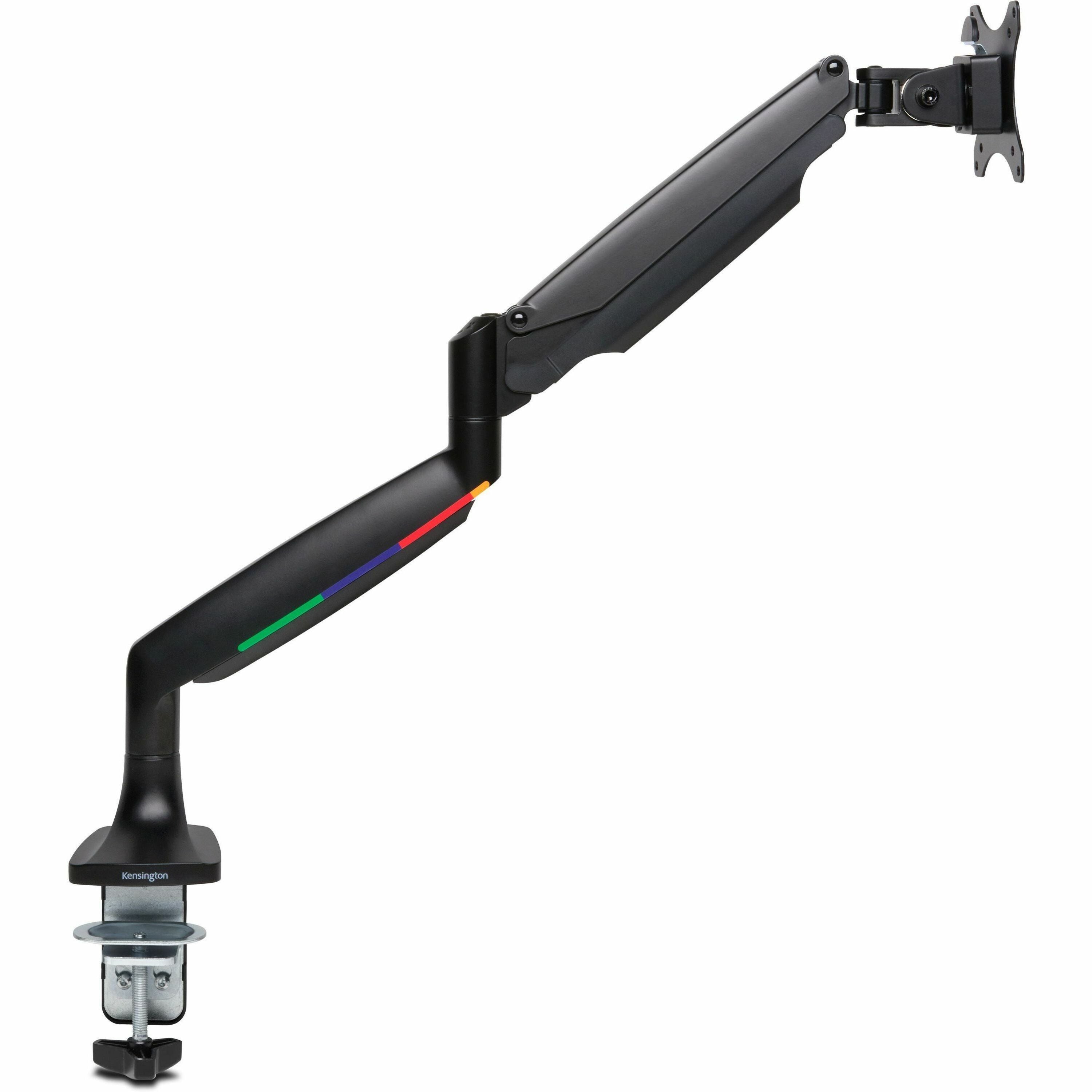 Kensington SmartFit Mounting Arm for Monitor, Curved Screen Display, Flat Panel Display - Black - Landscape/Portrait