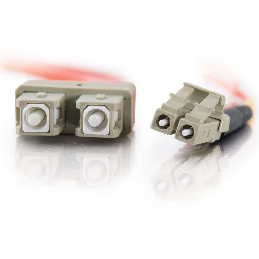 C2G Fiber Optic Duplex Patch Network Cable - 32.81 ft Fiber Optic Network Cable for Network Device, ATM - First End: 2 x LC Network - Male - Second End: 2 x SC Network - Male - Patch Cable - 62.5/125 &micro;m - Orange - 1 Each - TAA Compliant