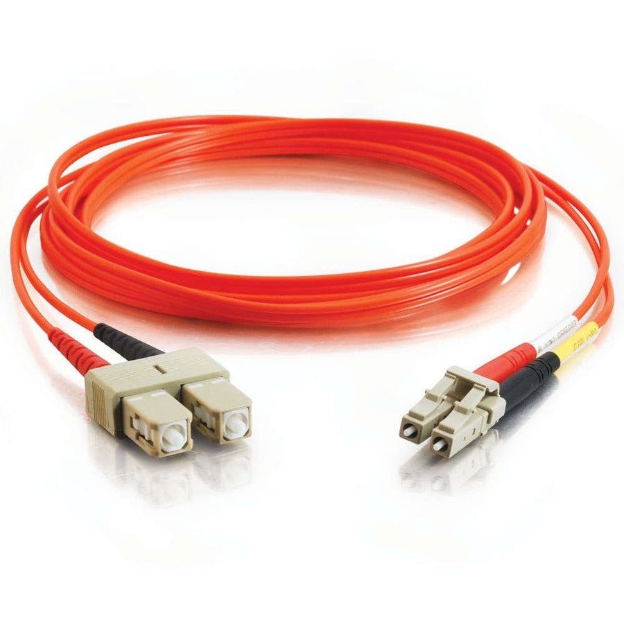 C2G Fiber Optic Duplex Patch Network Cable - 32.81 ft Fiber Optic Network Cable for Network Device, ATM - First End: 2 x LC Network - Male - Second End: 2 x SC Network - Male - Patch Cable - 62.5/125 &micro;m - Orange - 1 Each - TAA Compliant