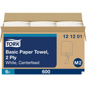 2 Ply - 11.80" Width - 600 Sheets/Roll - 7.80" Roll Diameter - 2 29/32" Core - White - Paper - 600 / Roll