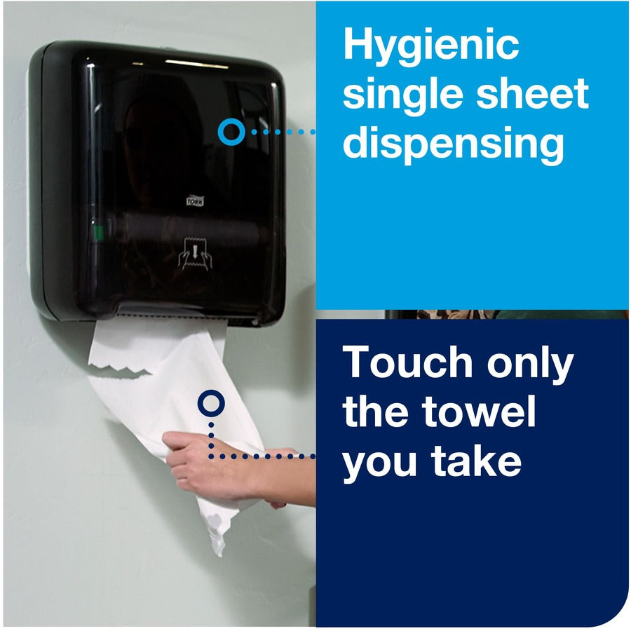 Roll Dispenser - 15" Height x 13.2" Width x 8.1" Depth - Plastic - Black - Hygienic - 1 Carton