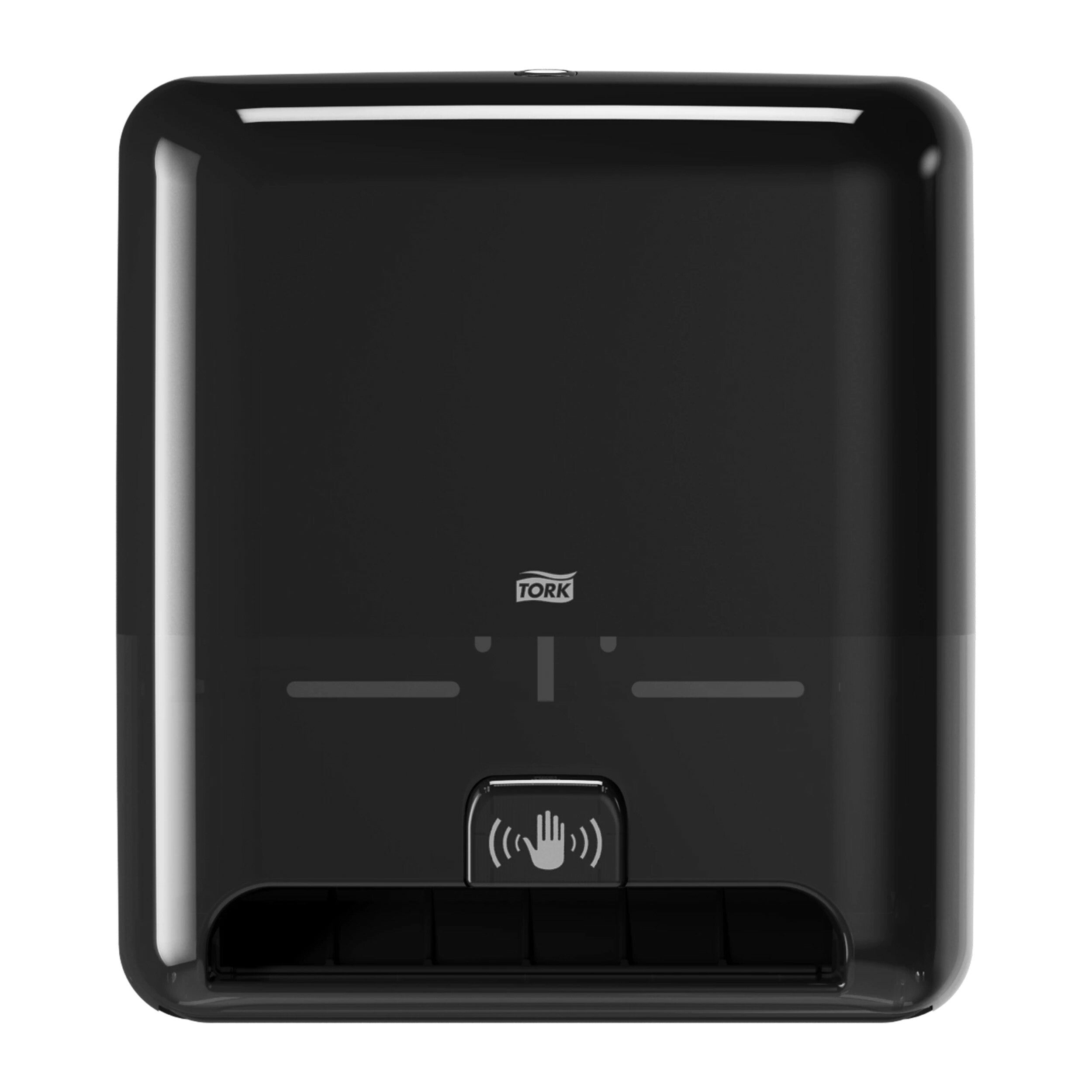 Touchless, Roll Dispenser - 14.5" Height x 13" Width x 8" Depth - Plastic - Black - Hygienic, Adjustable, Refill Indicator - 1 Carton