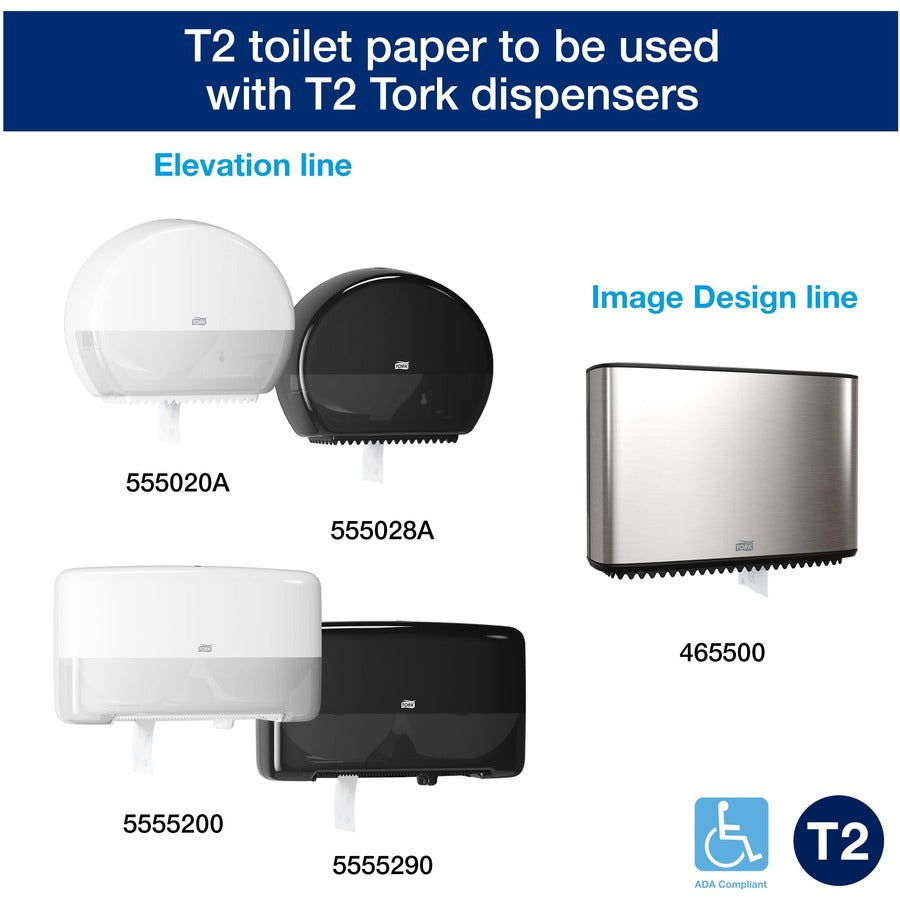 2 Ply8.38" Length - 1075 Sheets/Roll - 7.40" Roll Diameter - 2 19/64" Core - White - 12 / Roll