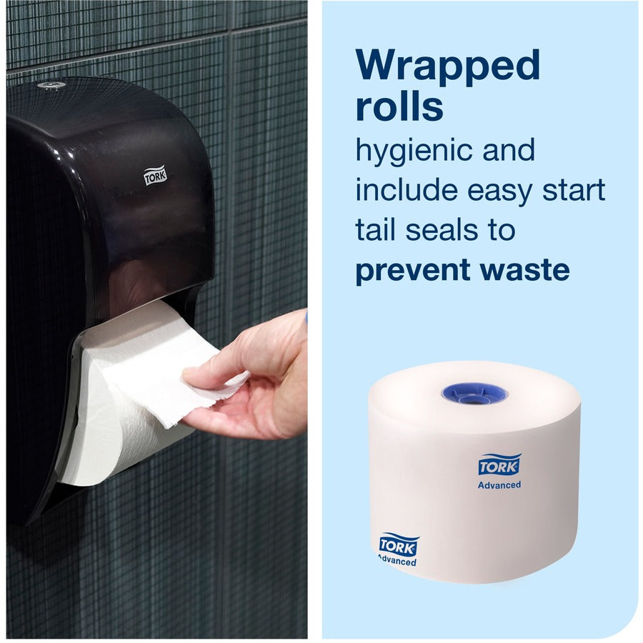 2 Ply3.75" Length - 1000 Sheets - 5.40" Roll Diameter - 1 21/32" Core - White - Fiber - 36 / Carton