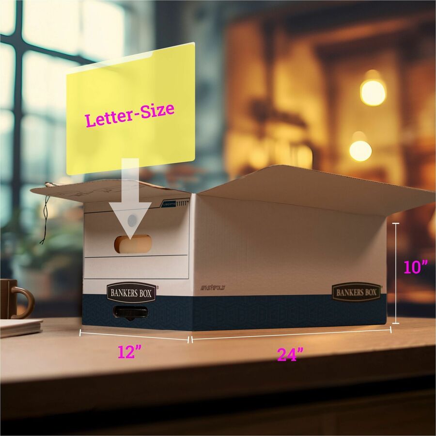 Bankers Box Liberty Plus Heavy-duty Letter File Box
