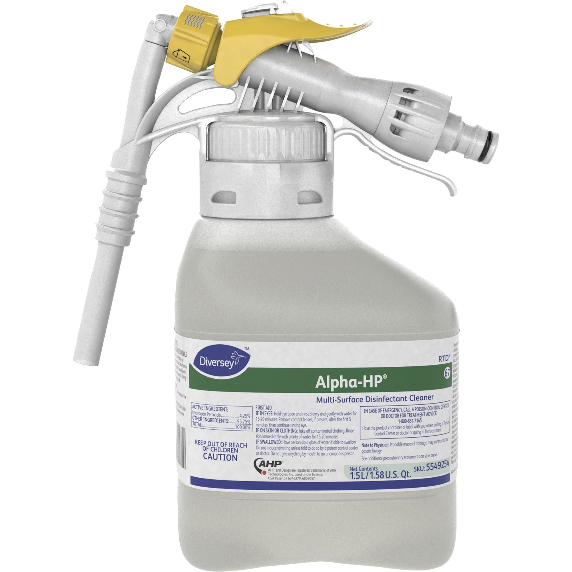 50.7 fl oz (1.6 quart) - Citrus Scent - Bactericide, Virucidal - Clear - 2 / Carton