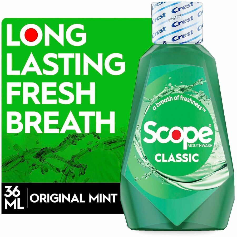 Crest Scope Classic Mouthwash - For Bad Breath - Mint - 1.20 fl oz - 180 / Carton