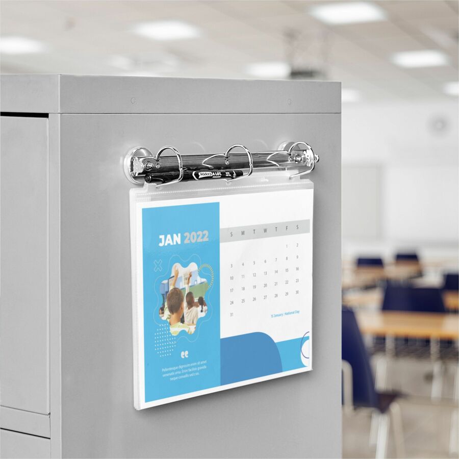 1 1/2" Binder Capacity - 8 1/2" x 11" Sheet Size - 375 Sheet Capacity - 3 Ring(s) - Fastener(s): Slant Ring - Pocket(s): 0 - Metal - Silver - Wrinkle-free - 1 Each
