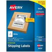 5 1/2" Width x 8 1/2" Length - Permanent Adhesive - Rectangle - Inkjet - White - Paper - Jam-free, Smudge-free, Stick & Stay - 2 / Sheet - 100 Total Sheets - 200 Total Label(s) - 200 / Pack