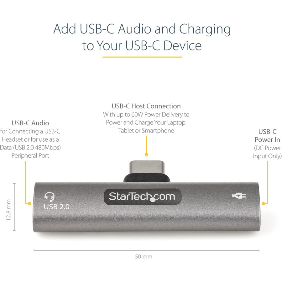 StarTech.com USB-C Audio & Charging Adapter