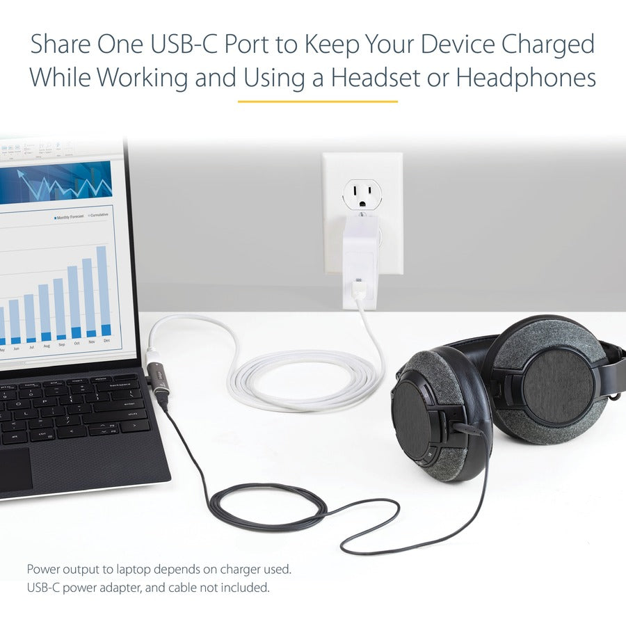 StarTech.com USB-C Audio & Charging Adapter