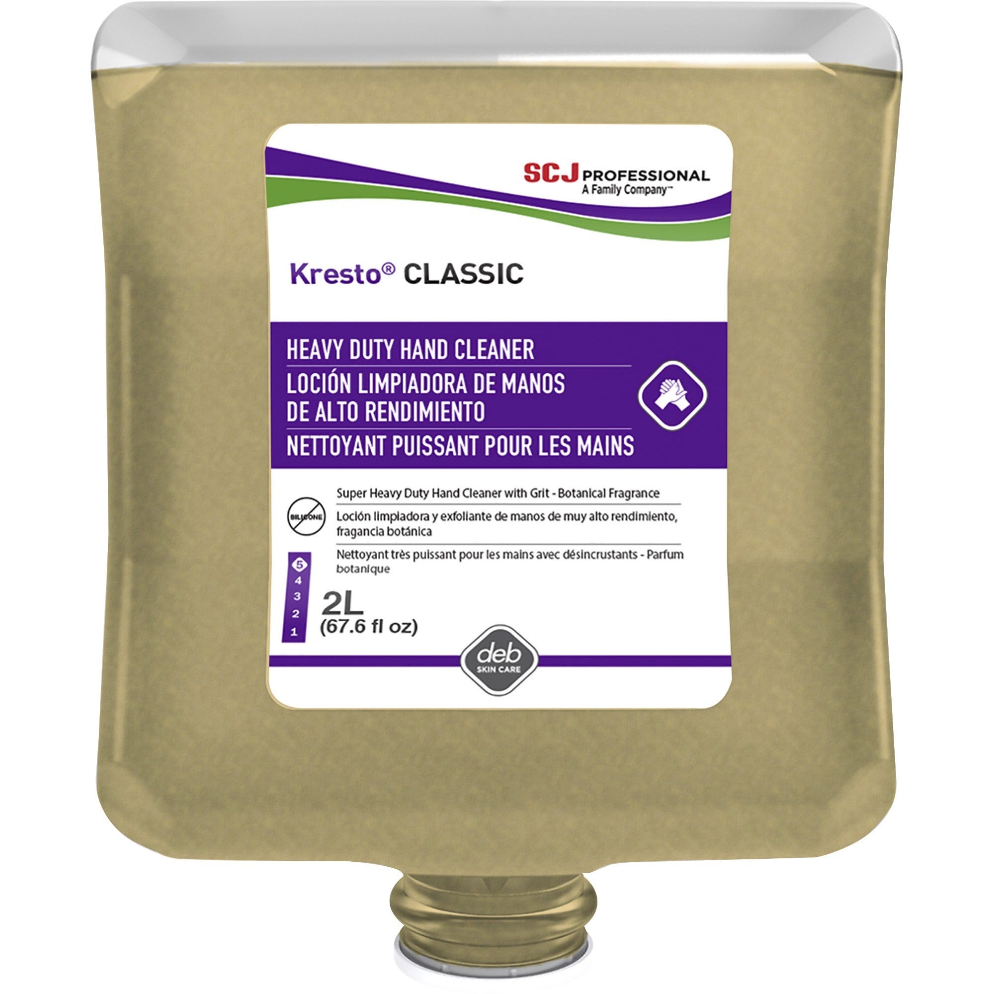 SC Johnson Kresto Classic Hand Cleaner - 2.11 quart - Soil Remover - Washroom, Industrial - Non-toxic, Heavy Duty - 4 / Carton
