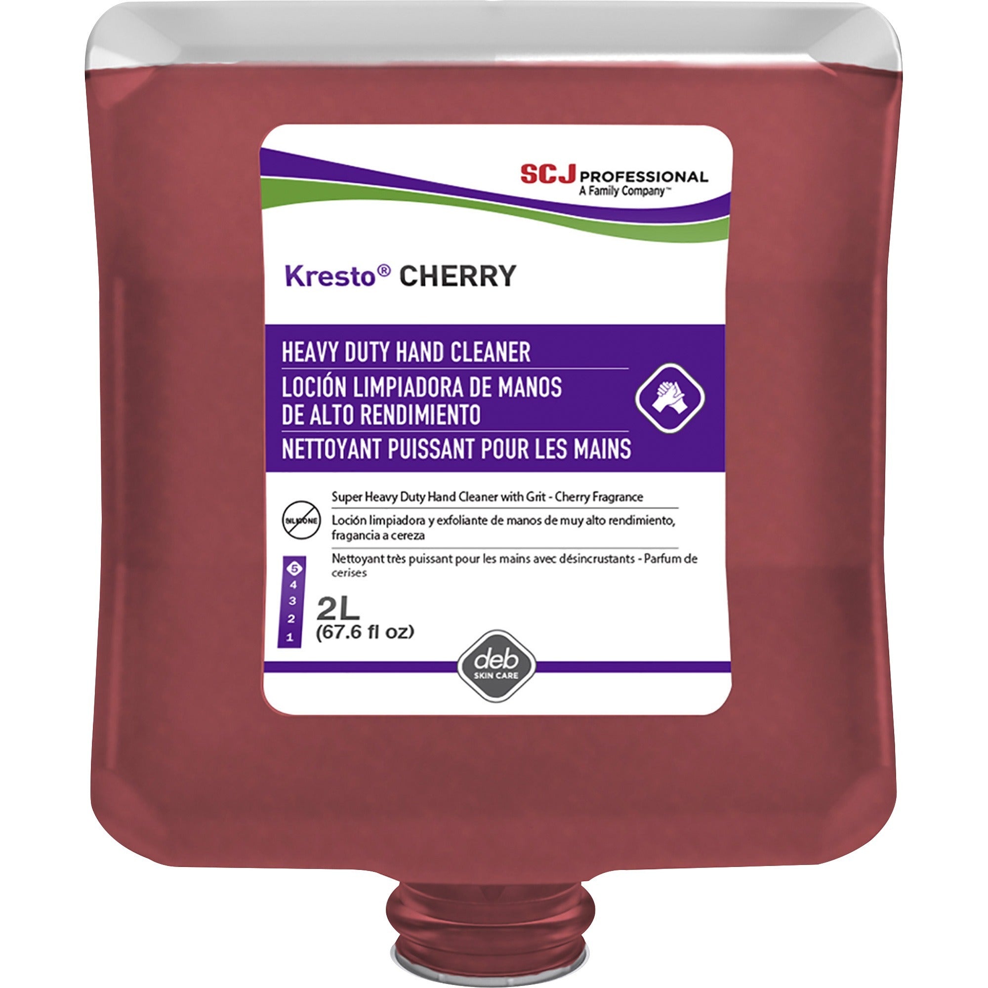 Cherry Scent - 2.11 quart - Soil Remover, Oil Remover, Grease Remover, Carbon Remover, Odor Remover, Petroleum - Industrial, Automotive - Red - Heavy Duty, Silicone-free - 4 / Carton