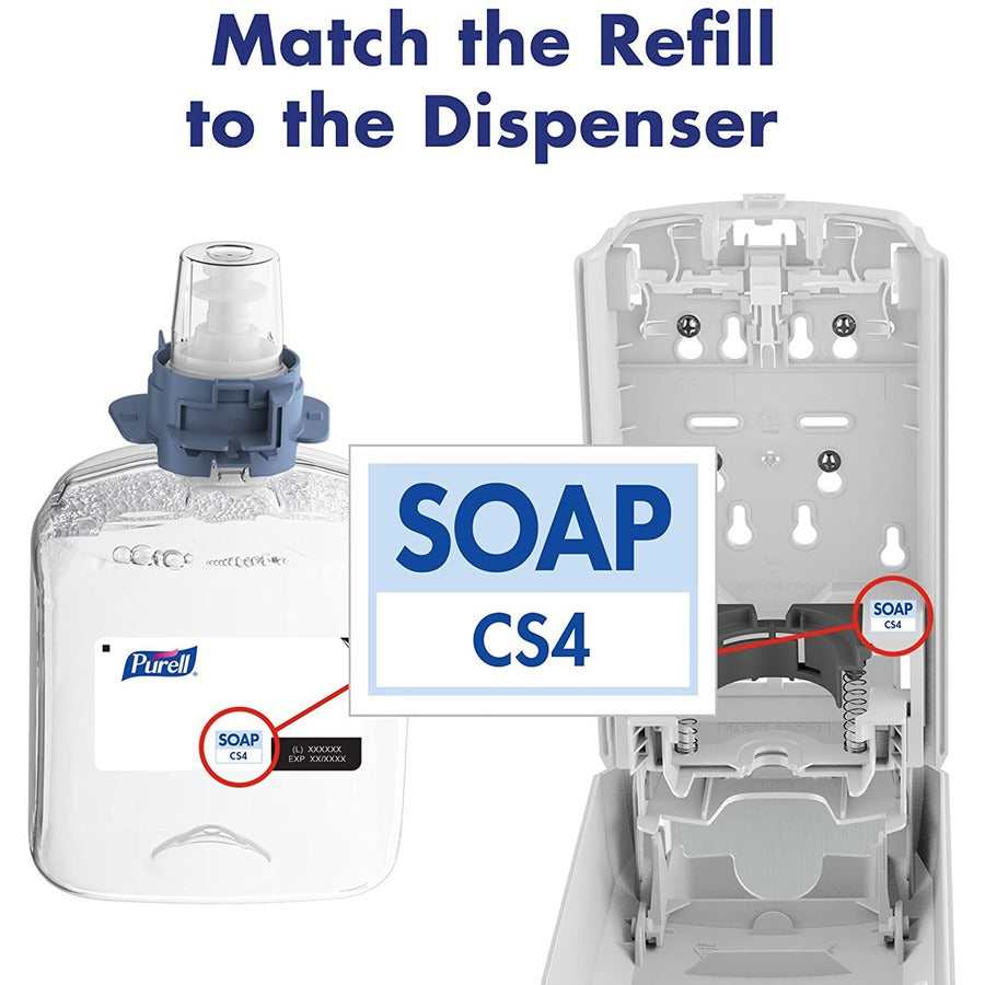 1.32 quart - Dirt Remover, Kill Germs - Hand - Moisturizing - Dye-free, Fragrance-free - 4 / Carton