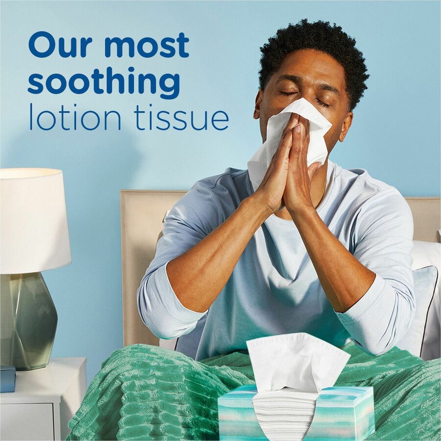 Puffs Plus Lotion Facial Tissue - 2 Ply - 8.40" Length - WhiteBox - 124/Box - 3 / Pack