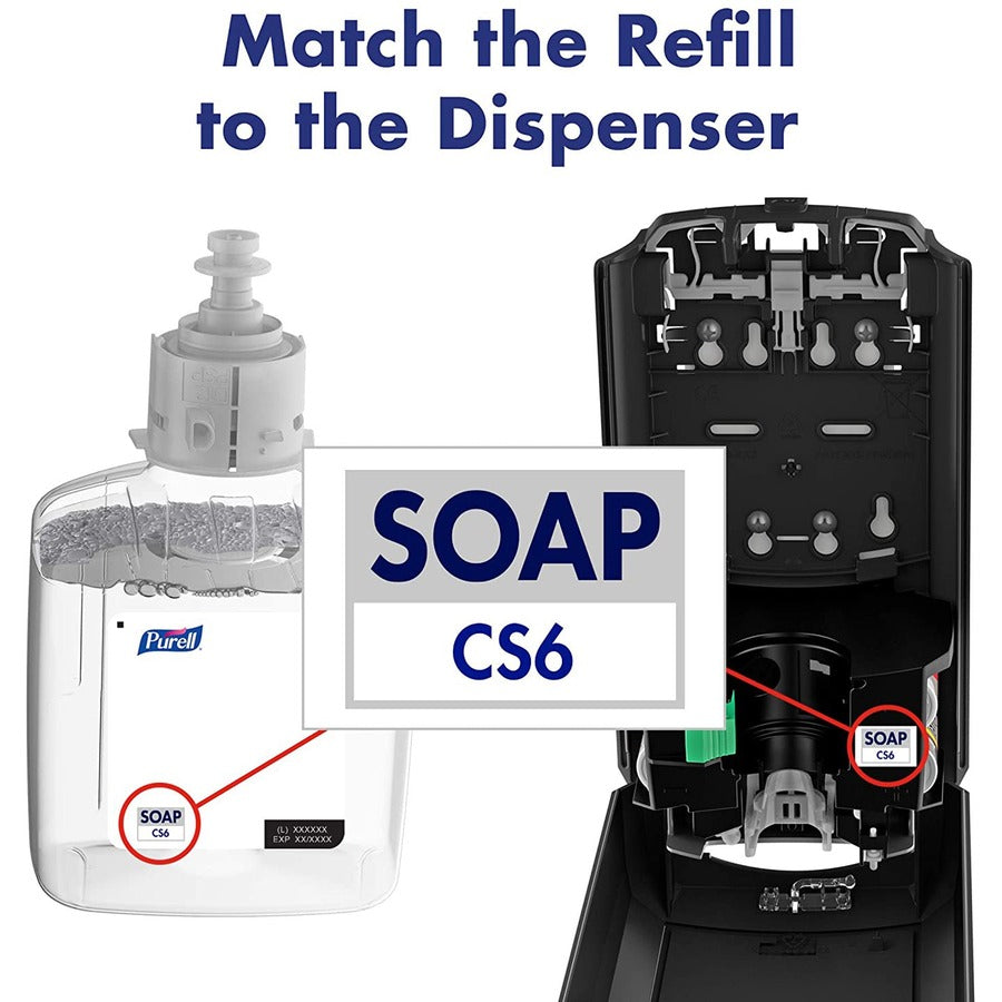 PURELL&reg; CS6 Soap Dispenser - Automatic - 1.27 quart Capacity - Support 4 x C Battery - Site Window, Wall Mountable, Durable - Gray - 1 Carton