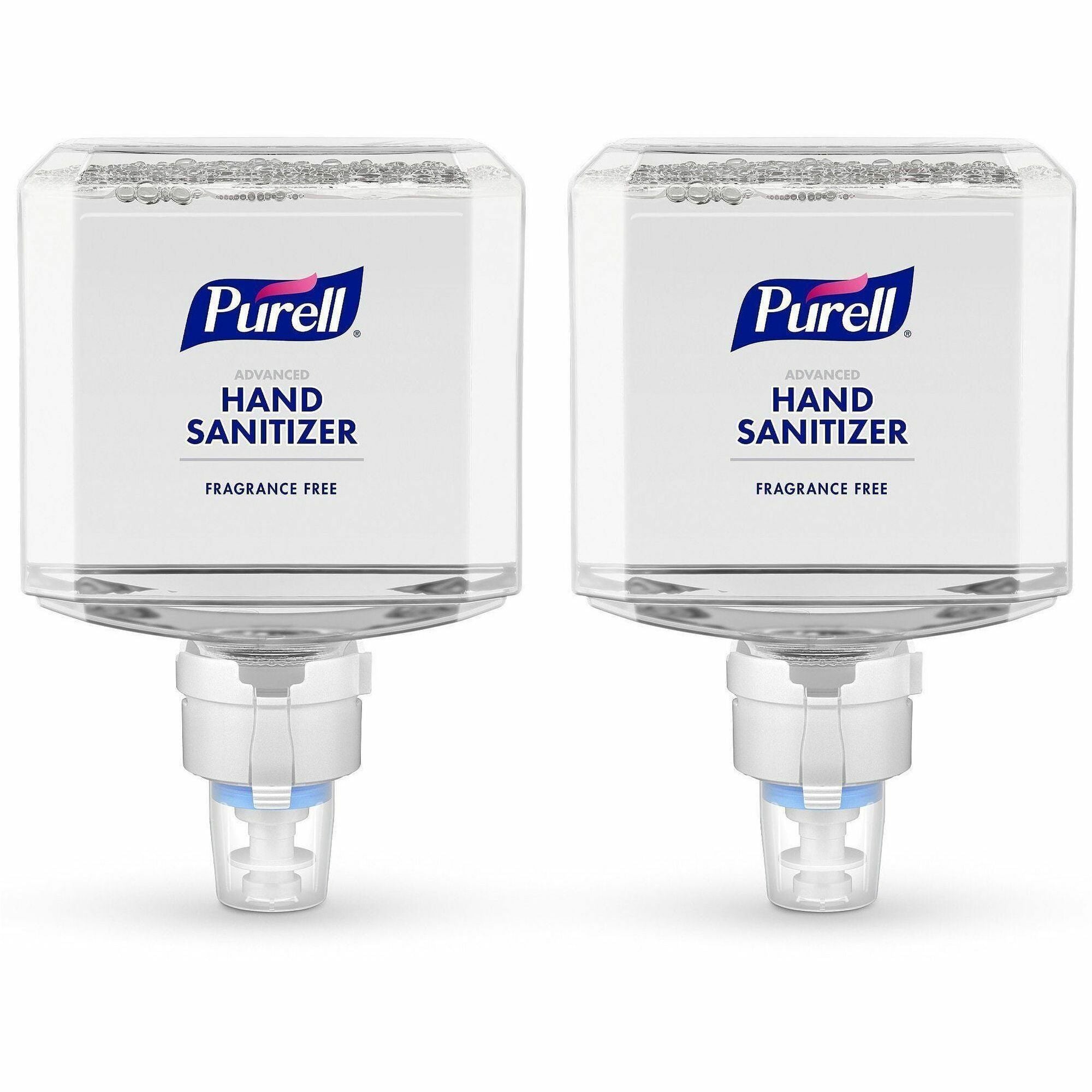 PURELL&reg; Advanced Hand Sanitizer Foam Refill - Clean Scent - 1.27 quart - Kill Germs - Hand, Healthcare, Skin - Fragrance-free, Dye-free, Hygienic, Refillable - 2 / Carton