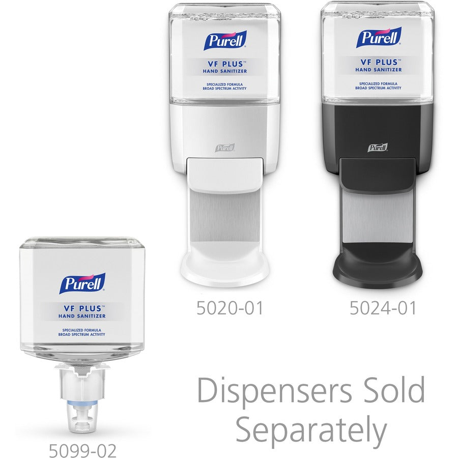 PURELL&reg; VF PLUS Hand Sanitizer Gel Refill - 1.27 quart - Pump Dispenser - Kill Germs, Bacteria Remover - Restaurant, Cruise Ship, Hand - Quick Drying, Fragrance-free, Hygienic, Dye-free - 2 / Carton