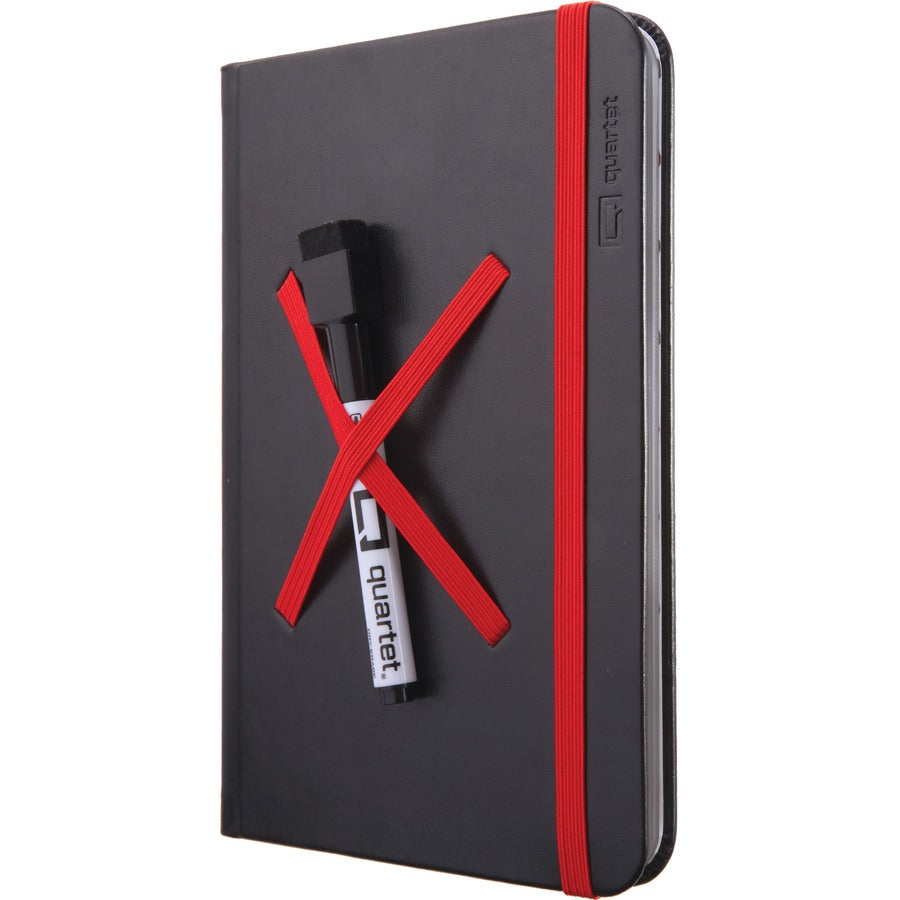 Quartet Portable Glass Dry-Erase Pad - 5" (0.4 ft) Width x 8" (0.7 ft) Height - White Tempered Glass Surface - Black Polyethylene Frame - Desktop - Magnetic - 1 Each