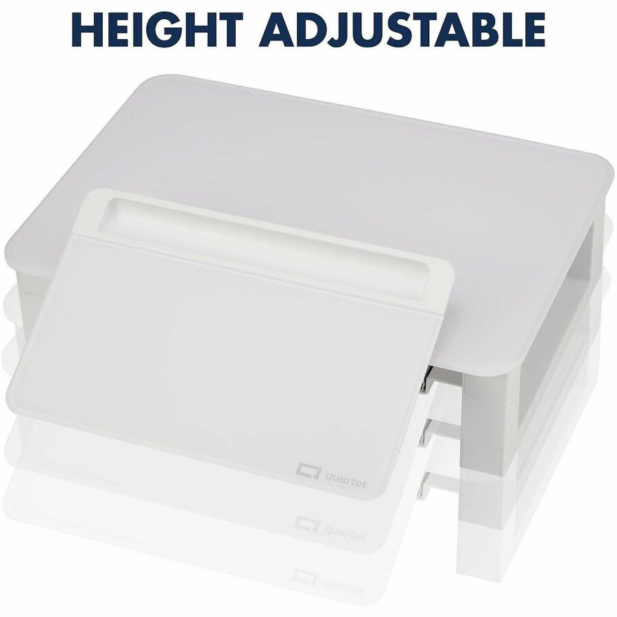 100 lb Load Capacity - 5" Height x 10" Width - Desktop - White
