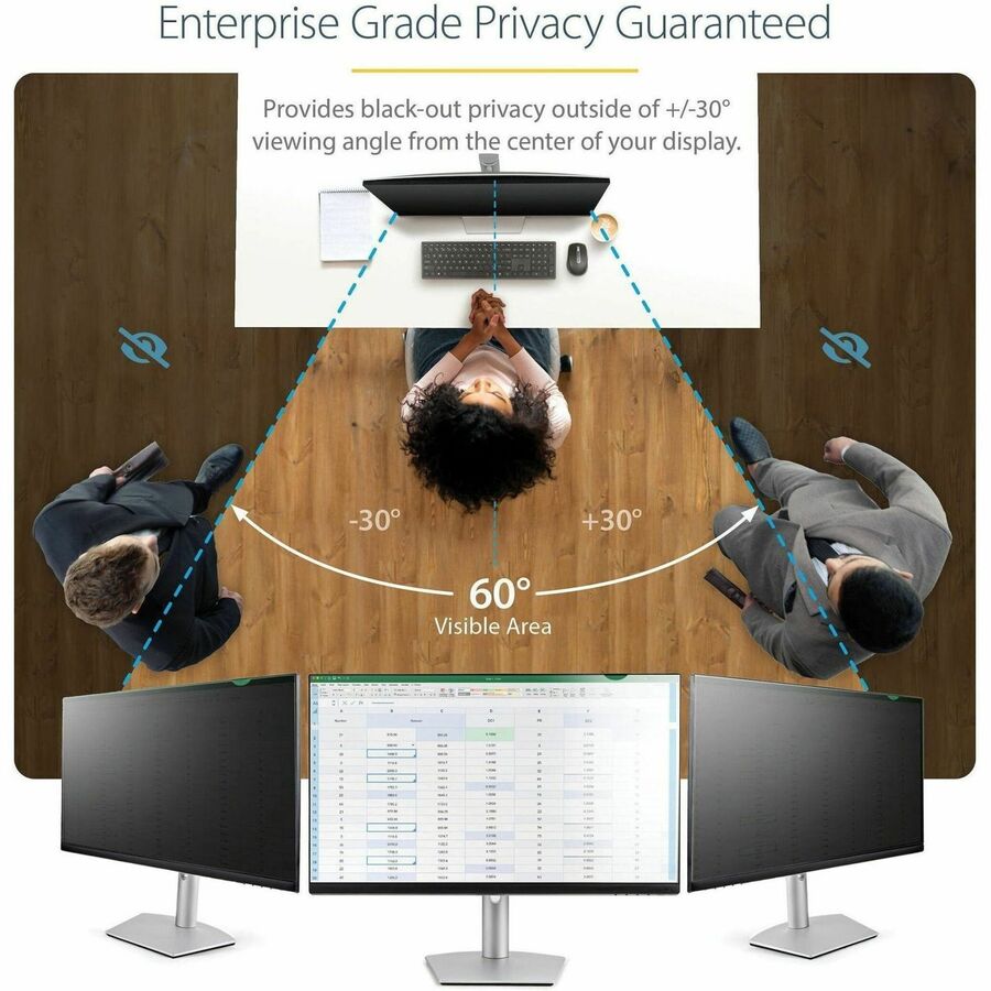StarTech.com Privacy Screen Filter Transparent, Matte, Glossy