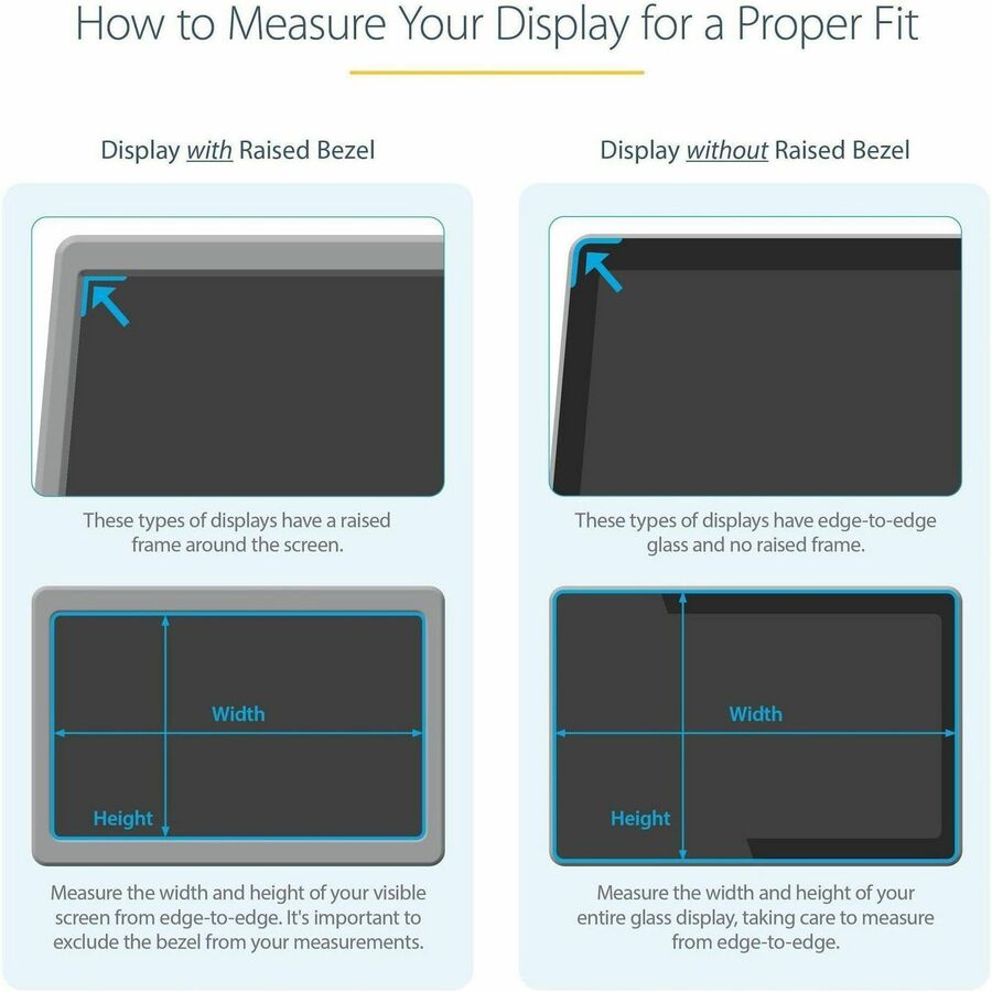 StarTech.com Privacy Screen Filter Transparent, Matte, Glossy