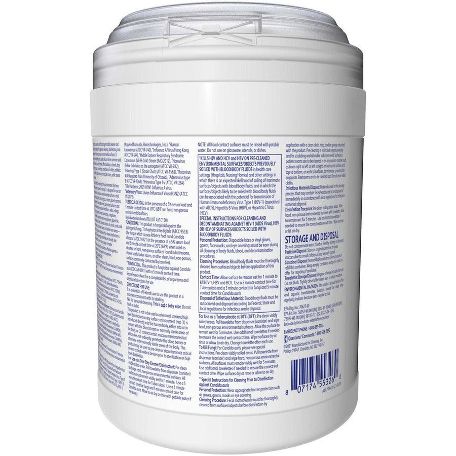 Ready-To-Use - 28.80 oz (1.80 lb) - Virucidal, Bactericide, Tuberculocide, Fungicide, VOC-free, Fragrance-free, NPE-free, Color-free, Disinfectant, Non-irritating - 160/Tub - 4 / Carton