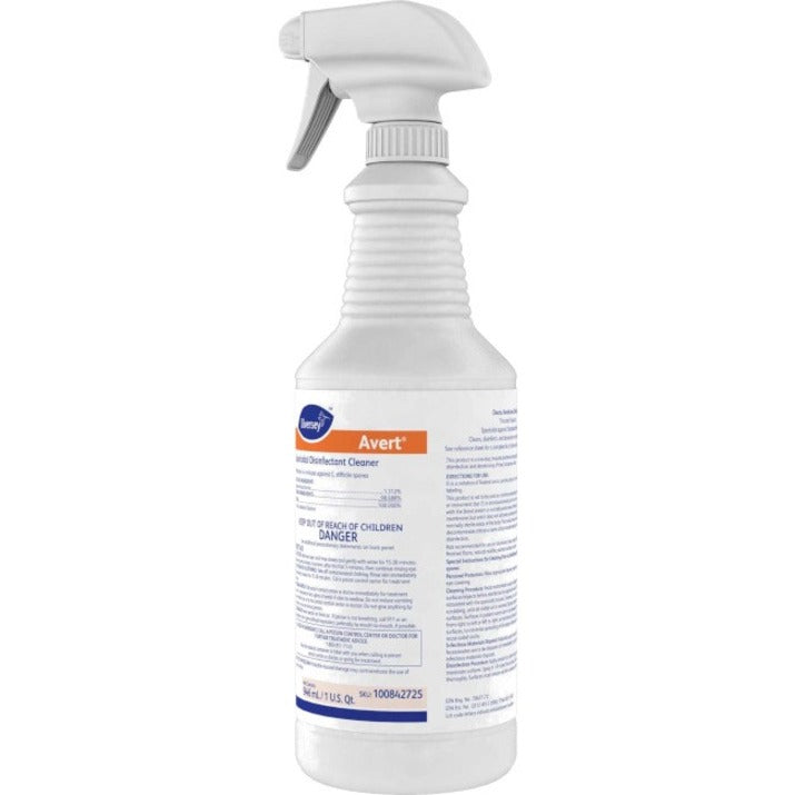 Ready-To-Use - 32 fl oz (1 quart) - Chlorine Scent - Disinfectant, Deodorize, Rinse-free - Yellow - 12 / Carton