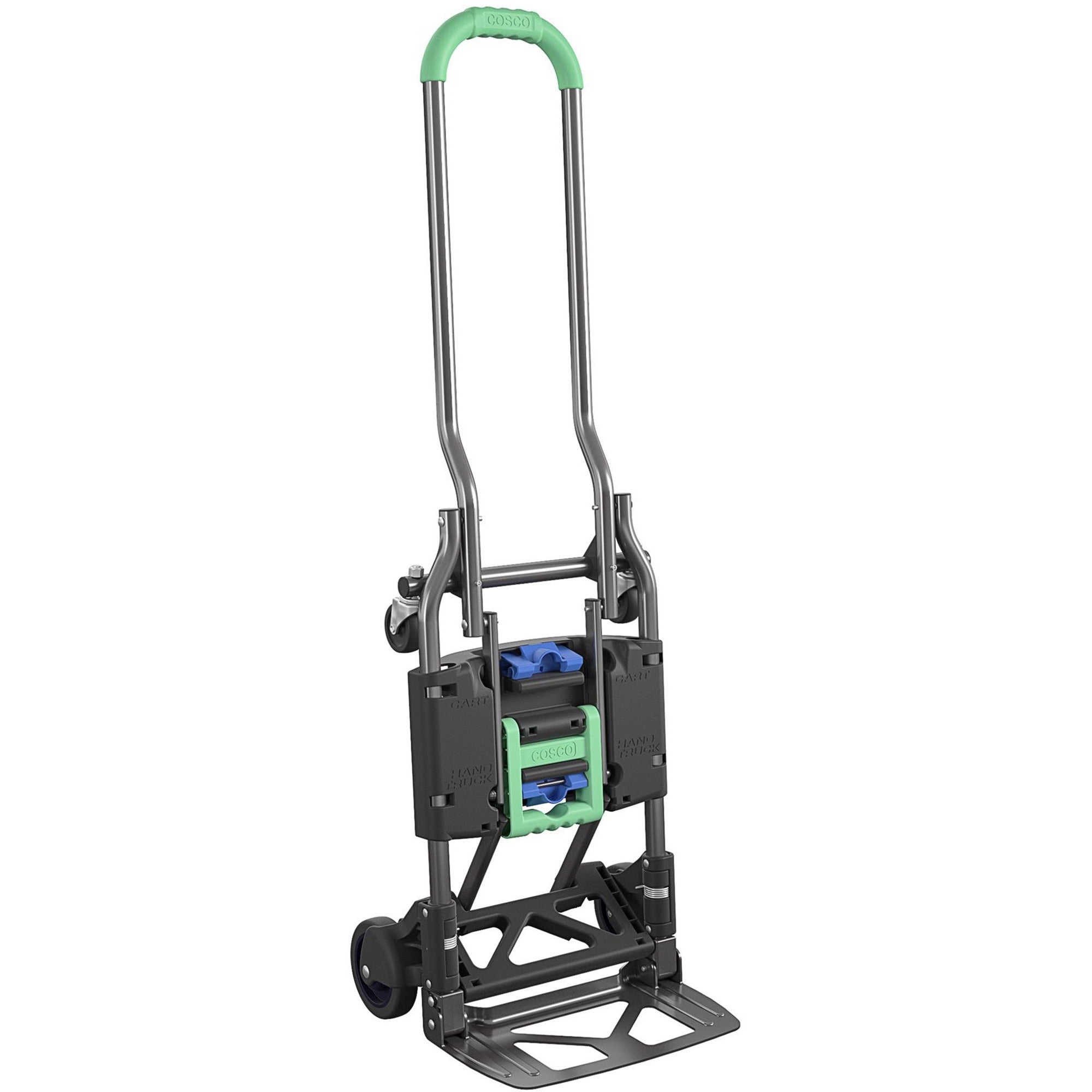 Cosco Shifter Hand Truck & Cart - 300 lb Load Capacity - 4 Casters - Steel - 16" Width x 3.90" Depth x 31.50" Height - Gray - 1 Each