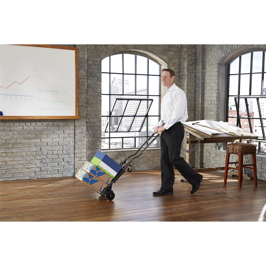 Cosco Shifter Hand Truck & Cart - 300 lb Load Capacity - 4 Casters - Steel - 16" Width x 3.90" Depth x 31.50" Height - Gray - 1 Each