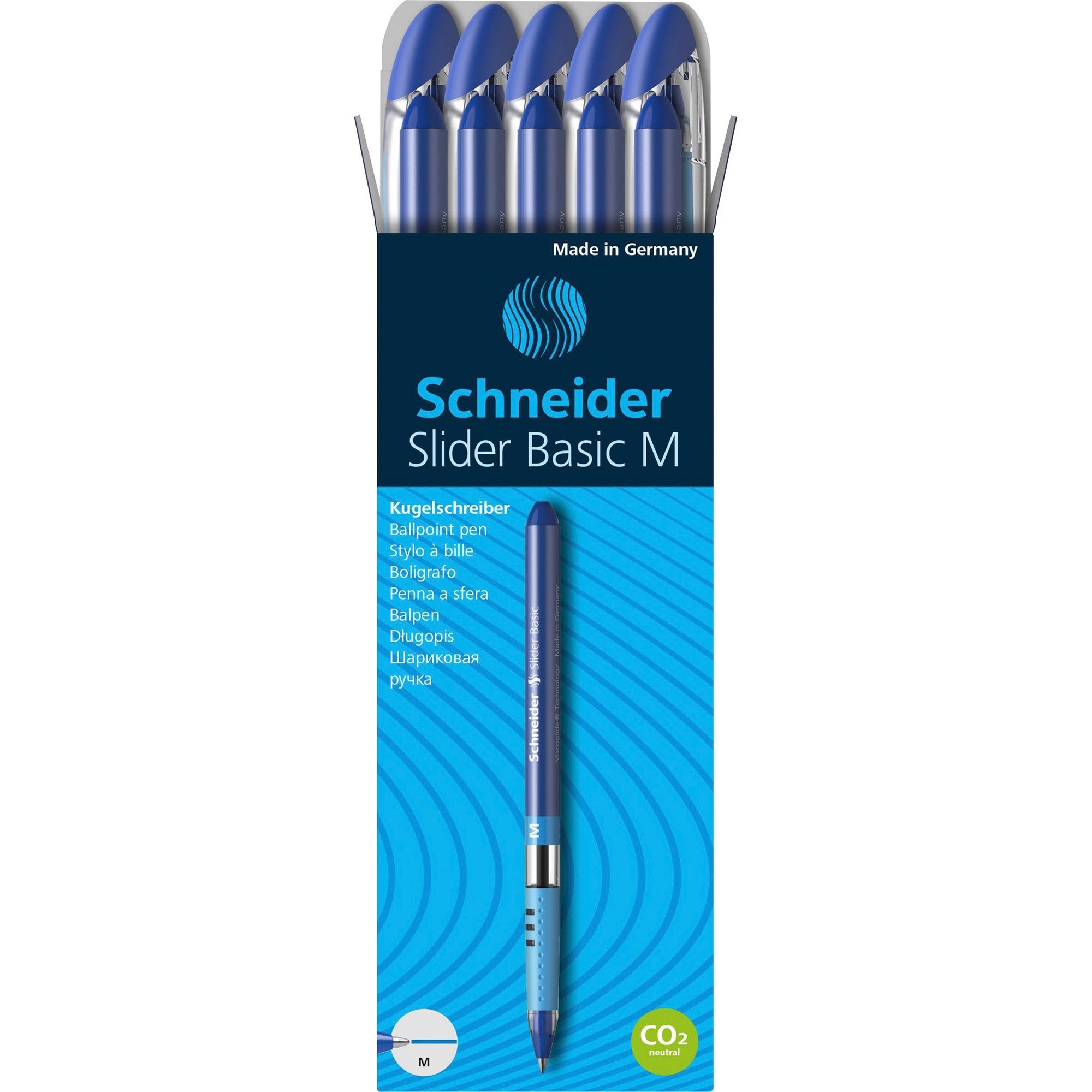 1 mm Medium Pen Point - Blue Ink - Transparent Rubberized, Blue Barrel - Stainless Steel Tip - 10 / Pack