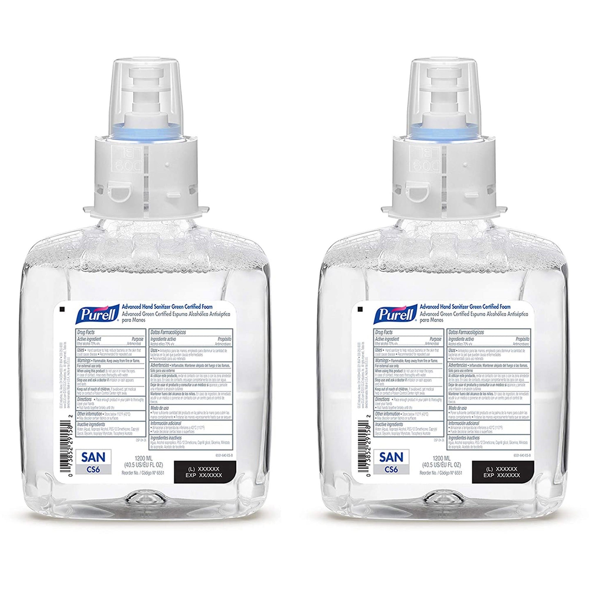 PURELL&reg; Hand Sanitizer Foam Refill - Fragrance-free Scent - 1.27 quart - Pump Bottle Dispenser - Kill Germs - Hand, Healthcare - Moisturizing - Hygienic, Bio-based, Dye-free - 2 / Carton