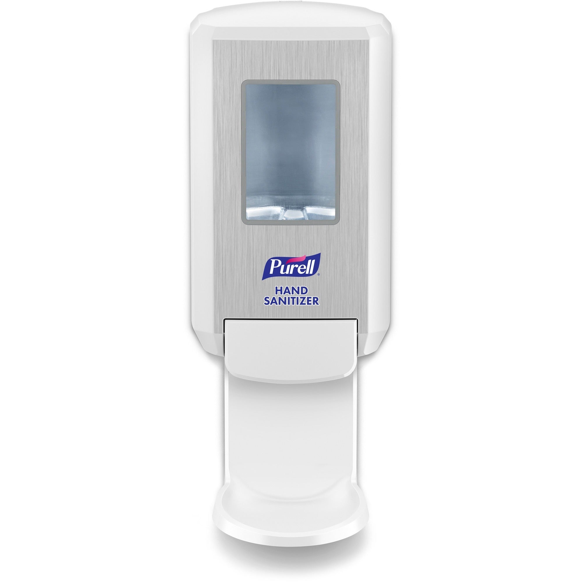 PURELL&reg; CS4 Hand Sanitizer Dispenser - Manual - 1.27 quart Capacity - Wall Mountable, Durable, Refillable, Site Window, Locking Mechanism - White - 1 Carton
