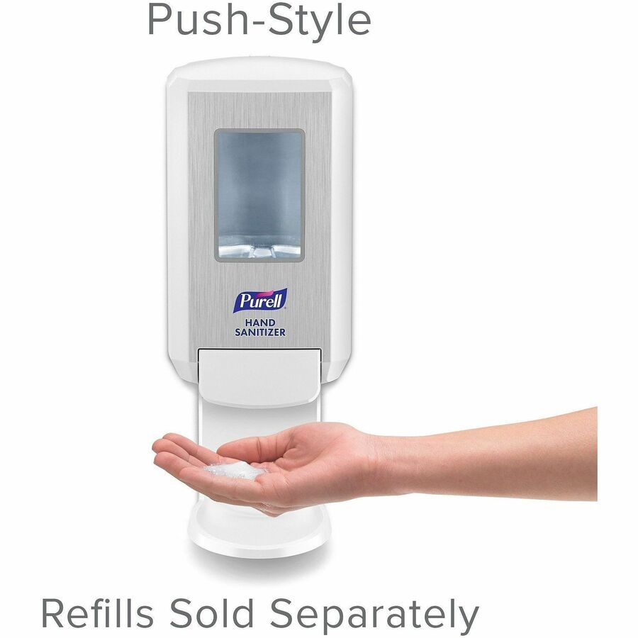 PURELL&reg; CS4 Hand Sanitizer Dispenser - Manual - 1.27 quart Capacity - Wall Mountable, Durable, Refillable, Site Window, Locking Mechanism - White - 1 Carton