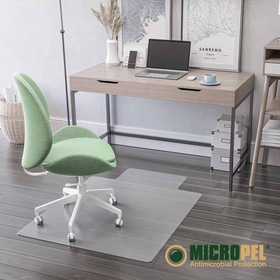 Hard Floor, Hardwood Floor, Tile Floor, Laminate Floor, Linoleum Floor, Concrete - 48" Length x 36" Width x 0.500" Thickness - Rectangular - Vinyl - Clear - 1 Carton