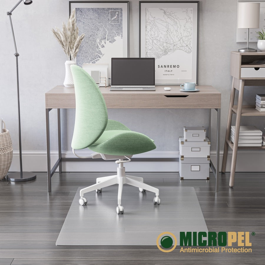 Hard Floor, Hardwood Floor, Tile Floor, Laminate Floor, Linoleum Floor, Concrete - 53" Length x 45" Width - Rectangular - Vinyl - Clear - 1 / Carton