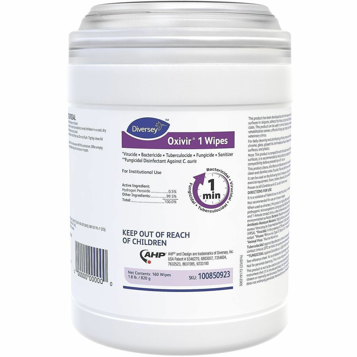 Ready-To-Use - 31.52 oz (1.97 lb) to - Cherry Almond Scent - Disinfectant, Virucidal, Bactericide, Tuberculocide, Fungicide, VOC-free, Fragrance-free, NPE-free, Phosphate-free, Phenol-free, Fast Acting, ... - Colorless - 160/Pack - 12 / Container