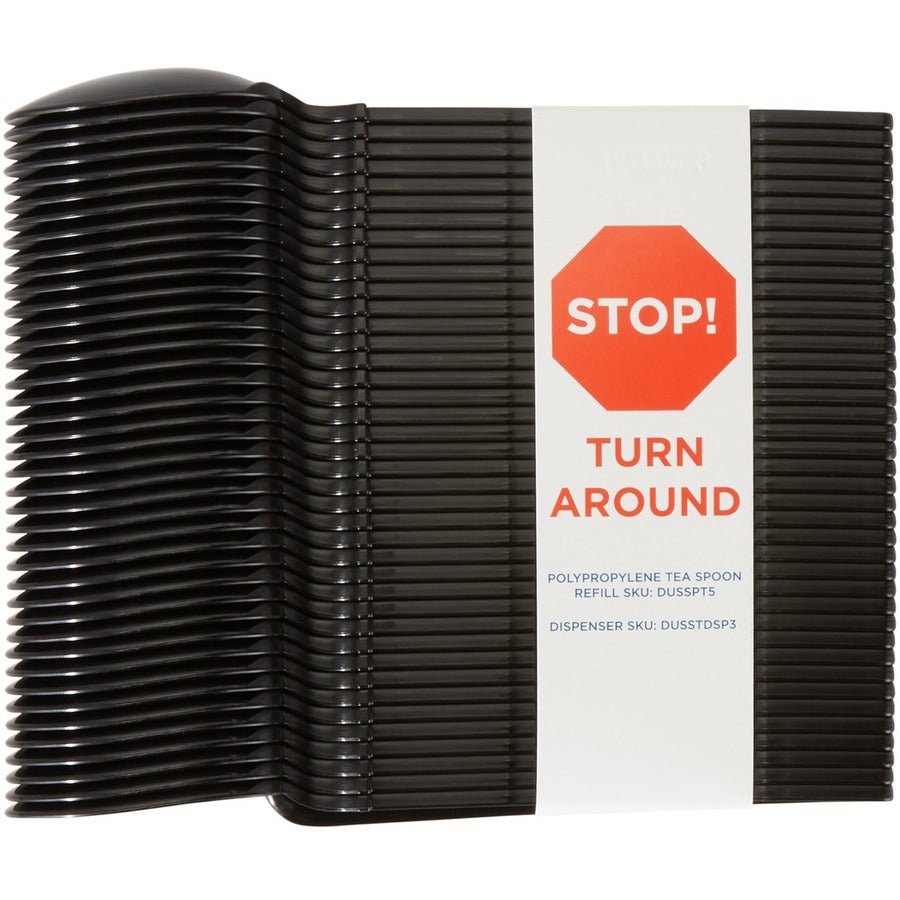 Teaspoon - 40 x Teaspoon - Disposable - Black - 24 / Box
