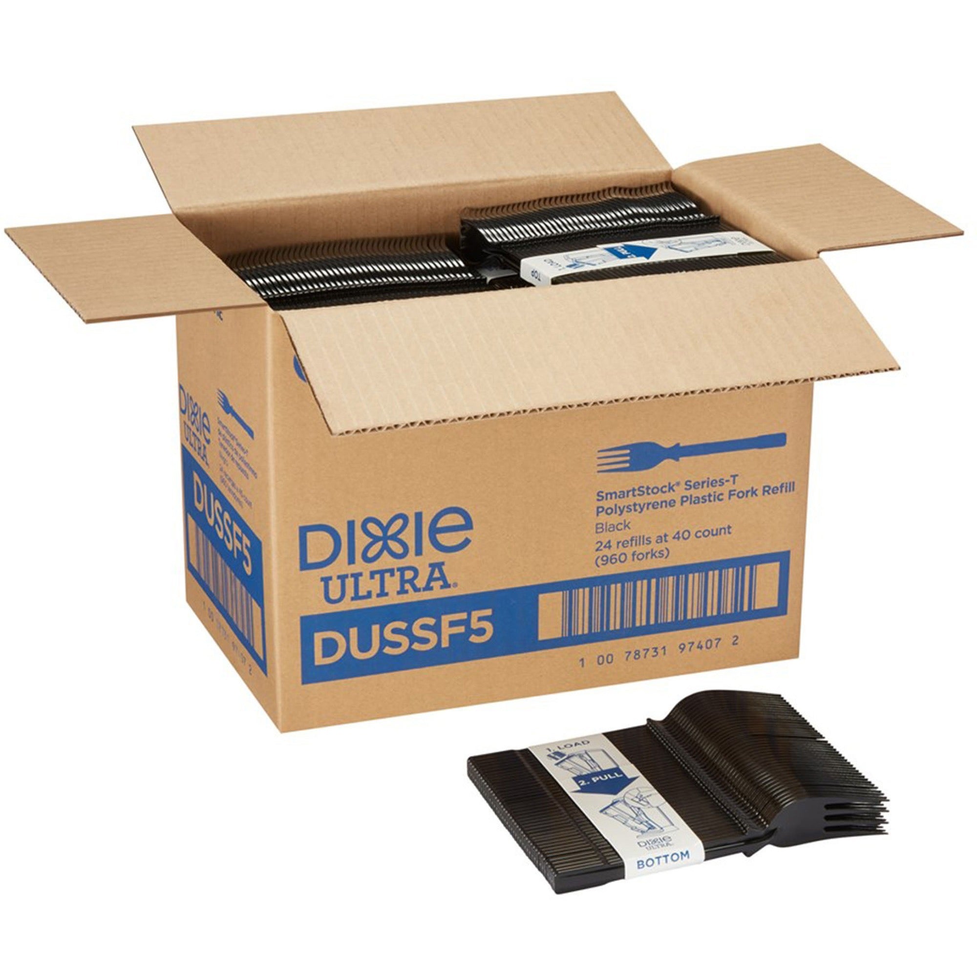 Fork - 40 x Fork - Disposable - Black - 960 / Carton