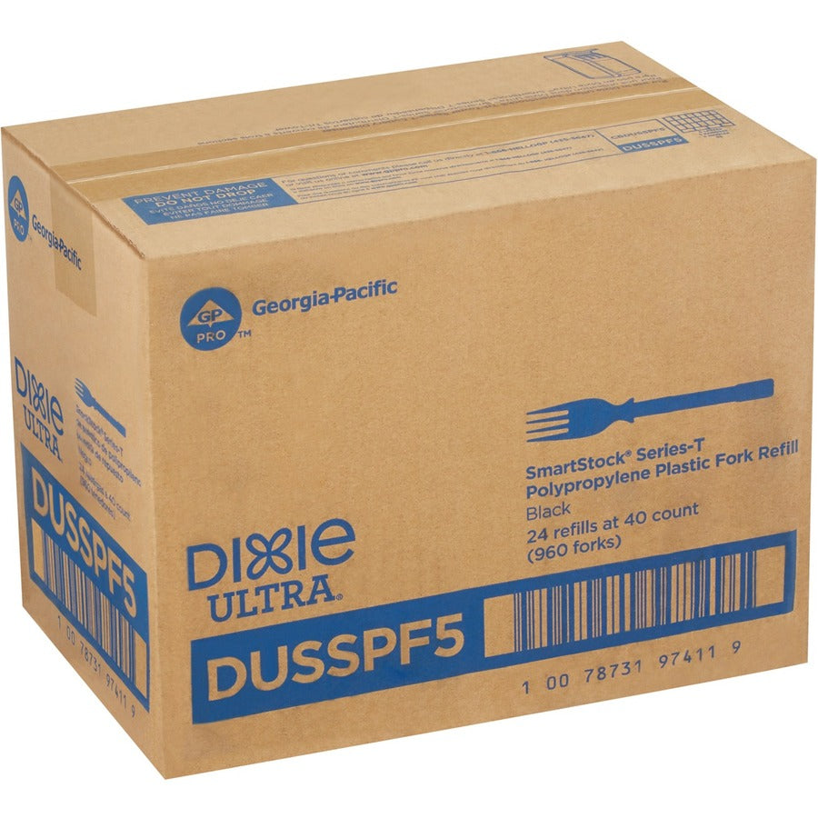 Fork - 40 x Fork - Disposable - Black - 24 / Box