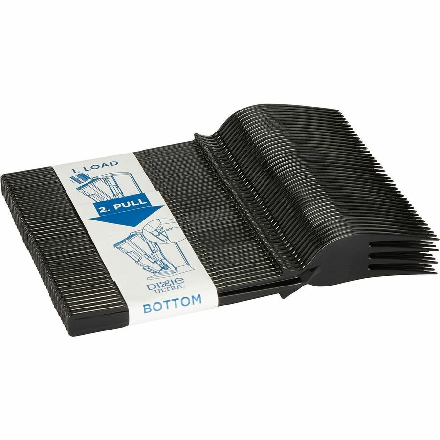 Fork - 40 x Fork - Disposable - Black - 24 / Box