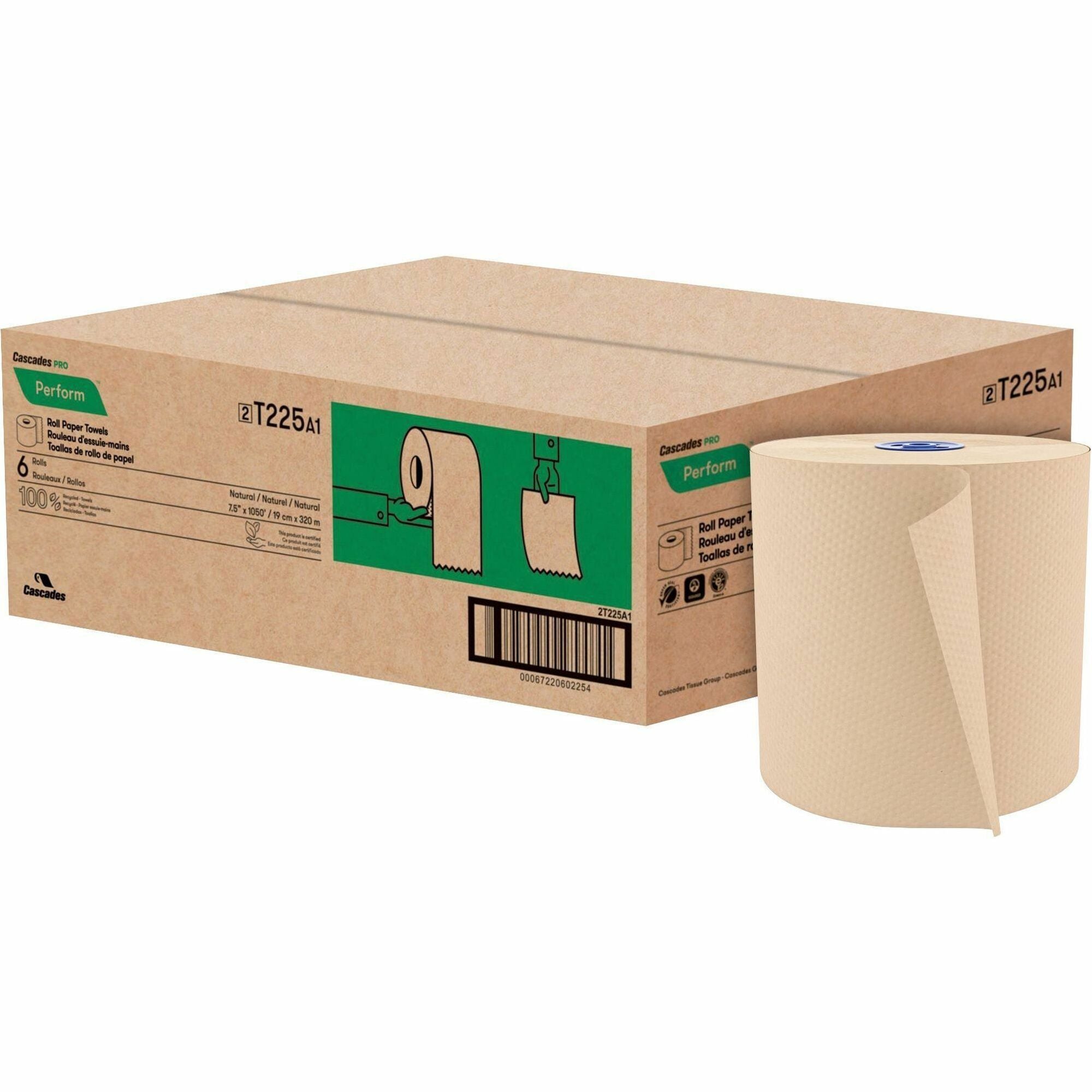 Cascades PRO Perform Roll Towels for Tandem, 1050'