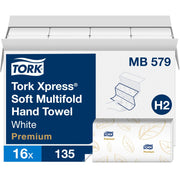 2 Ply - Multifold - 9.13" Width x 9.50" Length - White - Fiber - 135/Sleeve - 16 / Carton