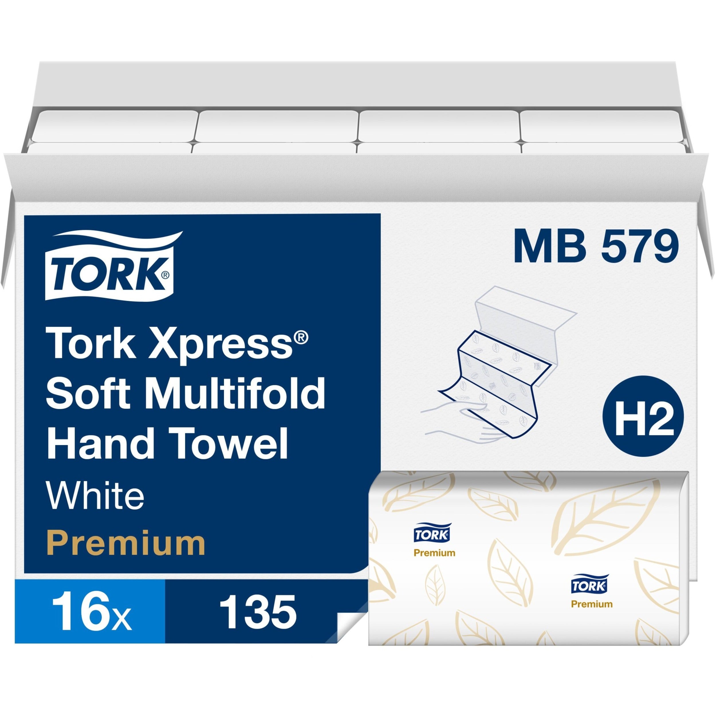 2 Ply - Multifold - 9.13" Width x 9.50" Length - White - Fiber - 135/Sleeve - 16 / Carton