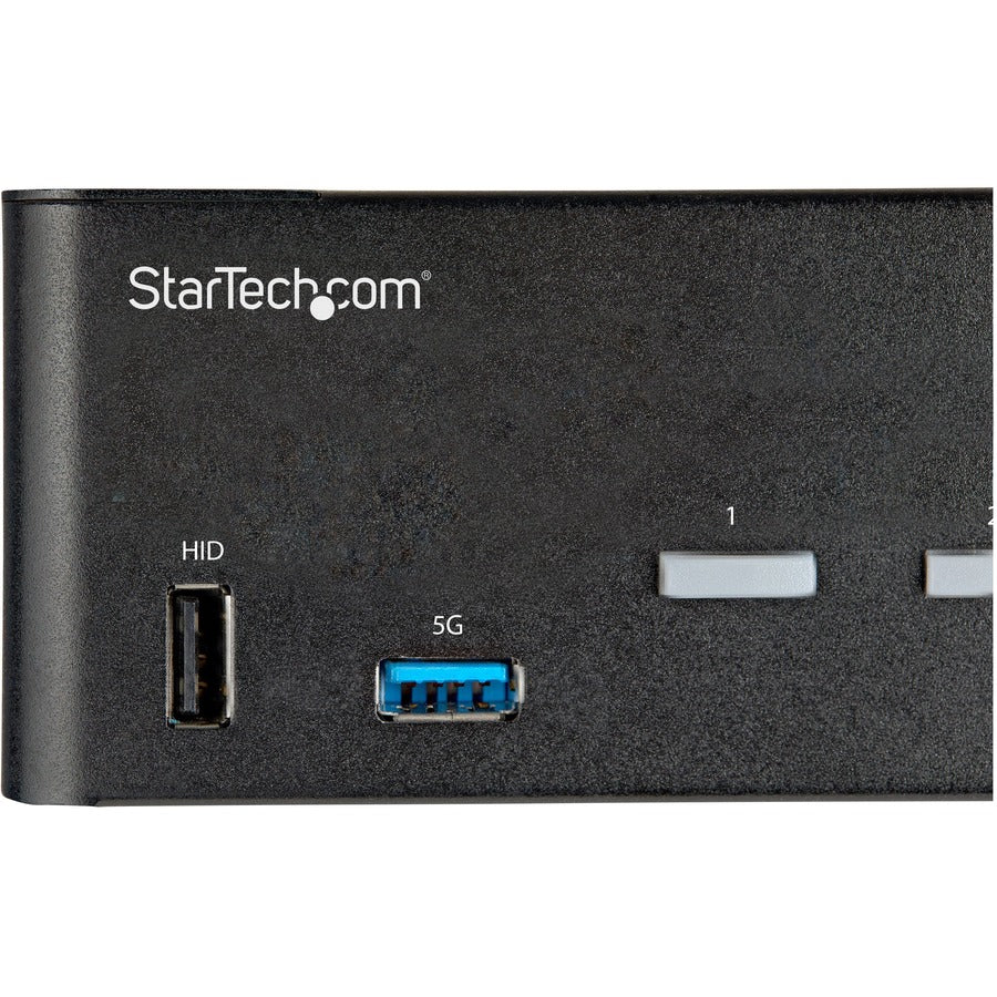 StarTech.com KVM Switch - 2 Computer(s) - 1 Local User(s) - 3840 x 2160 - 10 x USB - 6 x HDMI - Desktop - TAA Compliant