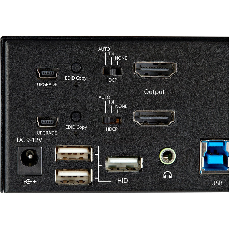 StarTech.com KVM Switch - 2 Computer(s) - 1 Local User(s) - 3840 x 2160 - 10 x USB - 6 x HDMI - Desktop - TAA Compliant