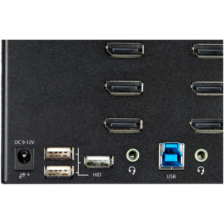 StarTech.com KVM Switch - 2 Computer(s) - 1 Local User(s) - 3840 x 2160 - 8 x USB - 12 x DisplayPort - Desktop - TAA Compliant