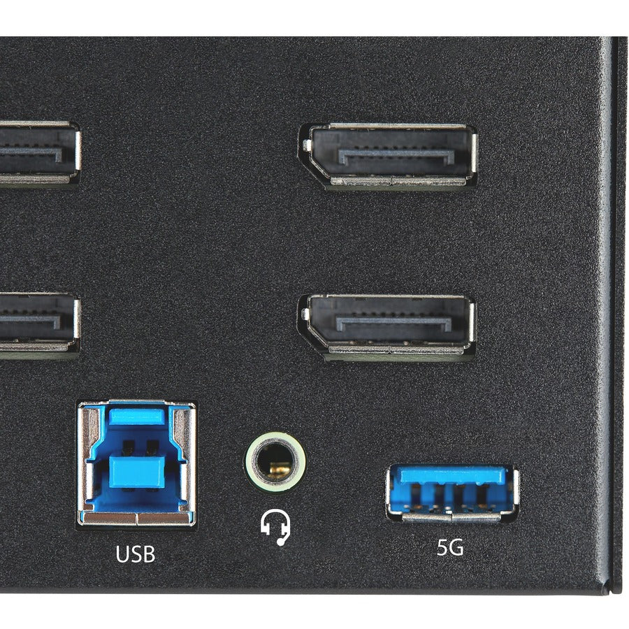 StarTech.com KVM Switch - 2 Computer(s) - 1 Local User(s) - 3840 x 2160 - 8 x USB - 12 x DisplayPort - Desktop - TAA Compliant