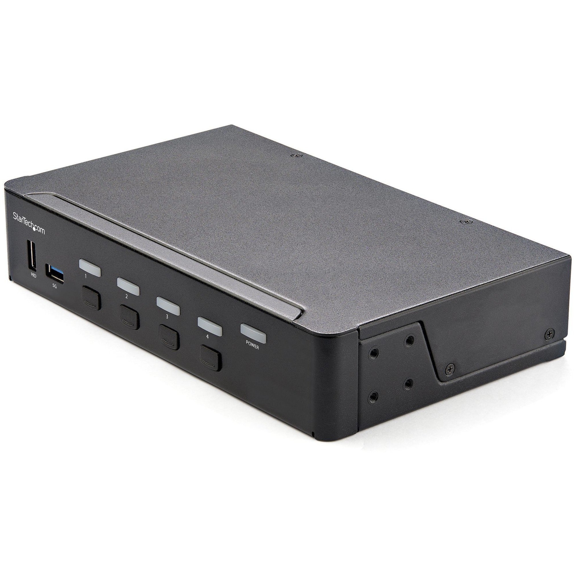 StarTech.com KVM Switch - 4 Computer(s) - 1 Local User(s) - 3840 x 2160 - 10 x USB - 5 x HDMI - Desktop - TAA Compliant
